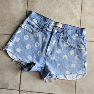 Levi’s 505 Vintage Reworked Polka Dot Shorts 30